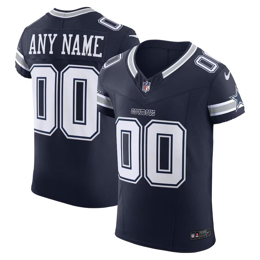 Men Dallas Cowboys Nike Navy Vapor F.U.S.E. Elite Custom NFL Jersey